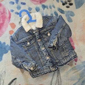 Zara Sherpa Lined Jean Jacket, 18-24M